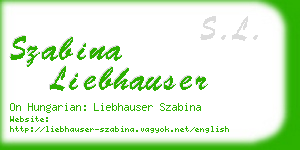 szabina liebhauser business card